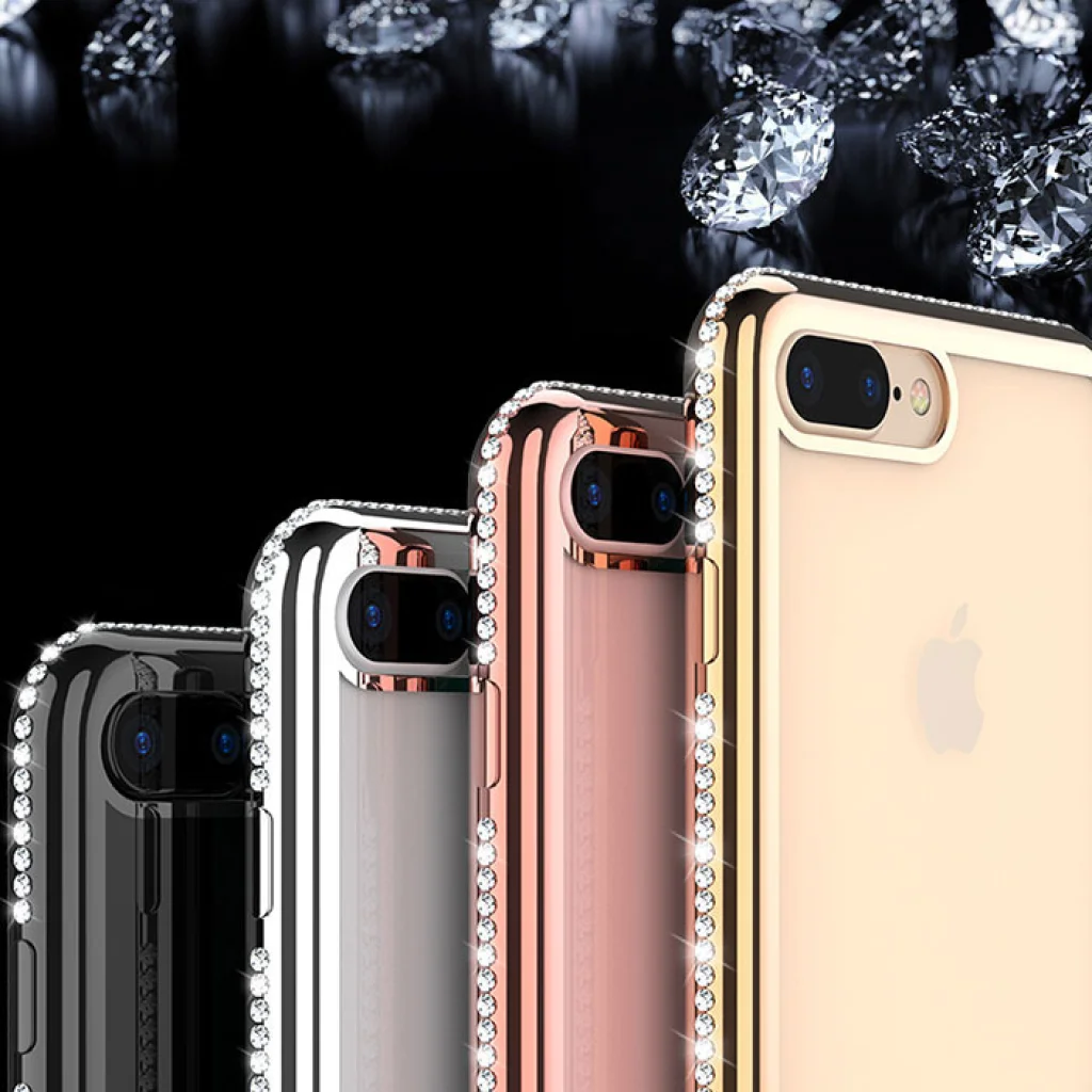 Накладка Diamond Edge Silicone Gold для iPhone 7 Plus, iPhone 8 Plus