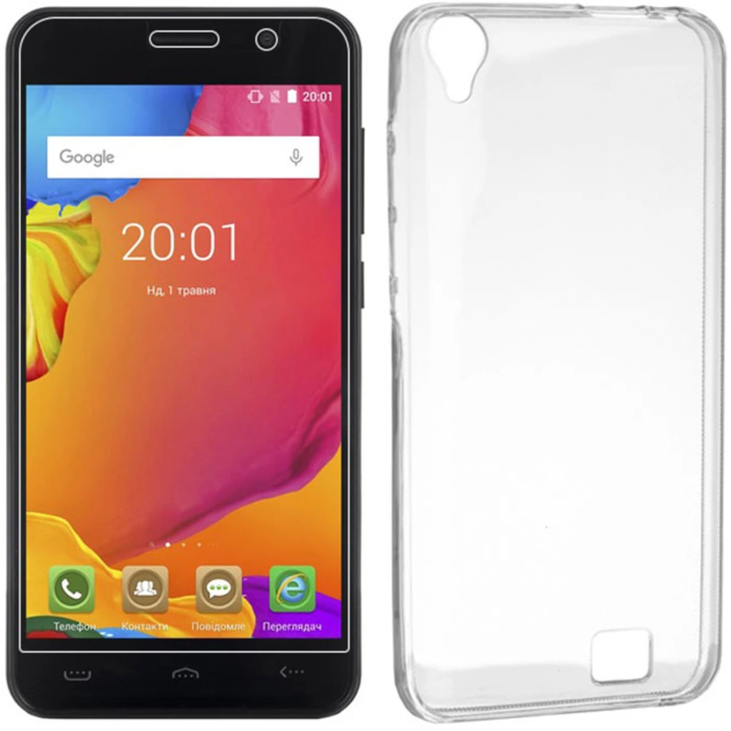 Чехол DIGI TPU Clean Transparent + 9H Glass для Ergo A503 Optima