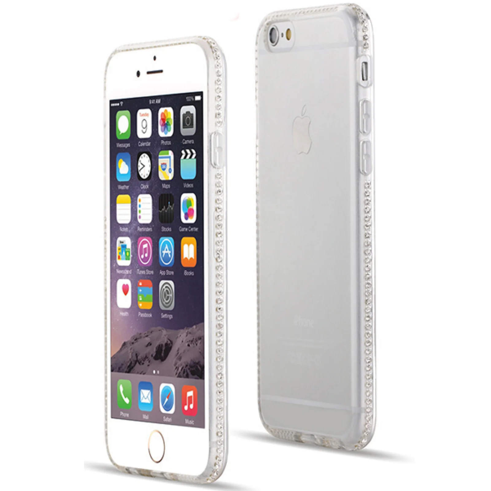 TPU чохол Fashion Case Swarovski для iPhone 6 Plus/iPhone 6s Plus (Transparent)