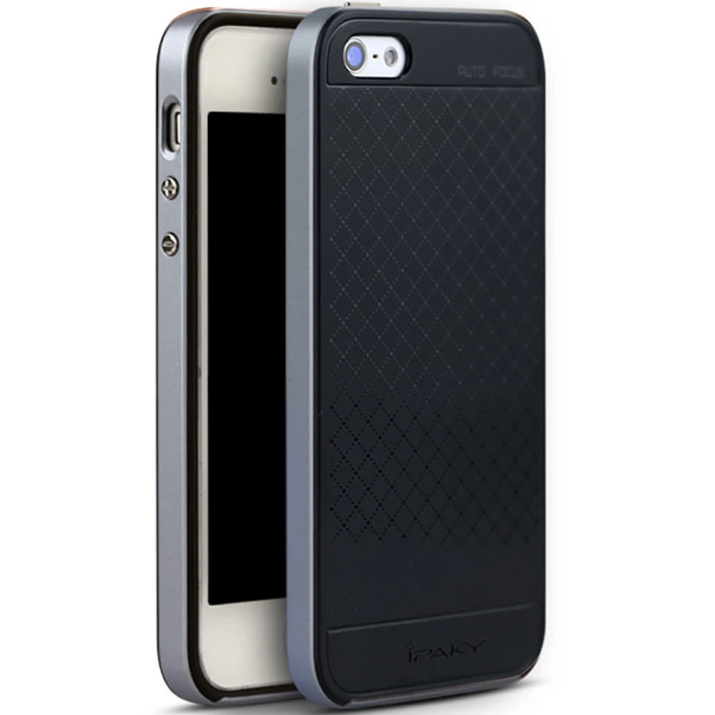 Чохол Ipaky TPU + PC Frame Silicon Case Black для iPhone 5, iPhone 5s, iPhone SE