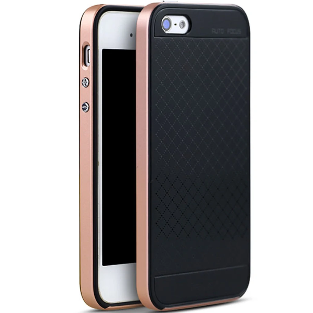 Чохол Ipaky TPU + PC Frame Silicon Case Rose Gold для iPhone 5, iPhone 5s, iPhone SE