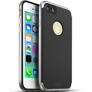 Цвет: Серебристый - Чехол Ipaky TPU+PC Frame Silicon Case Silver для iPhone 7