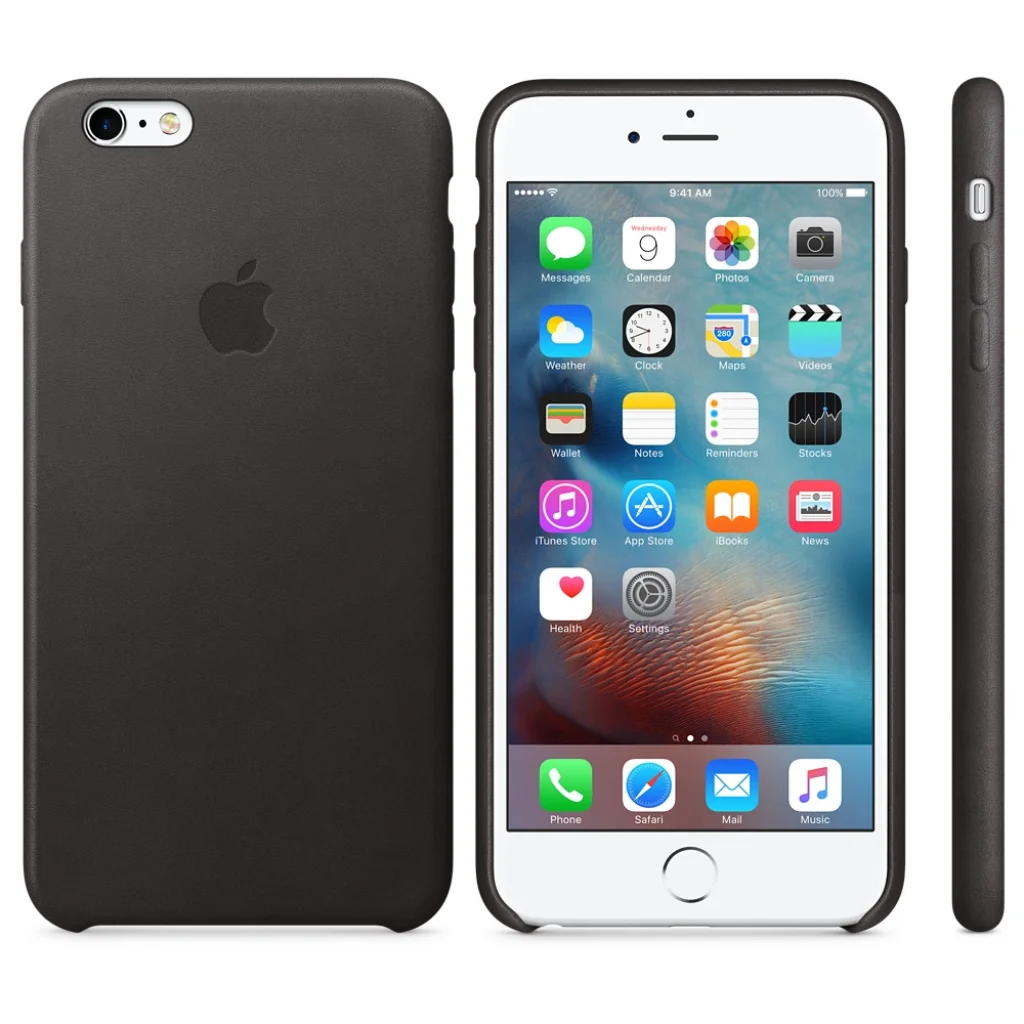 Чехол Apple iPhone 6s Plus Leather Case Black MKXF2