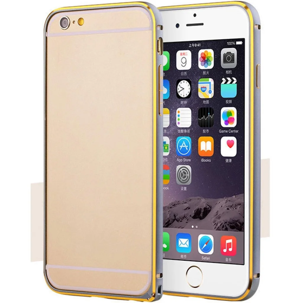 Бампер Fashion Case Bumper Metal Silver для iPhone 6 Plus, iPhone 6s Plus