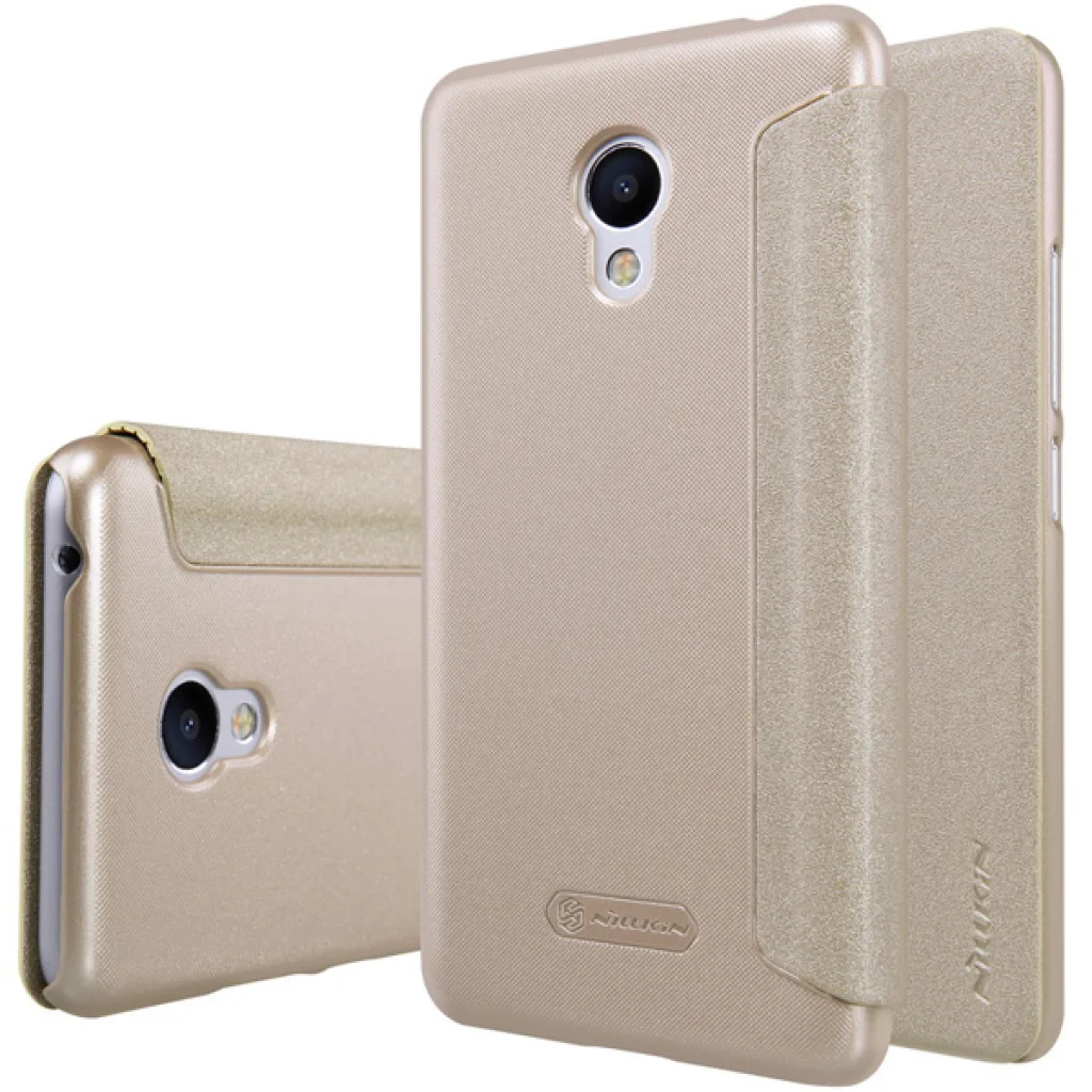 Чехол Nillkin Sparkle Leather Case Gold для Meizu M3s