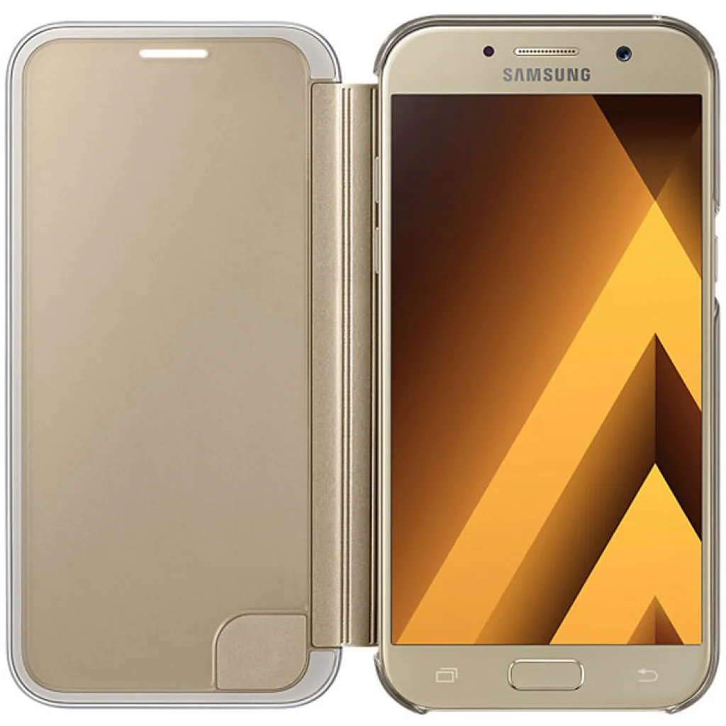 Чехол Samsung Clear View Cover Gold для Samsung A520 Galaxy A5 2017 (EF-ZA520CFEGRU)