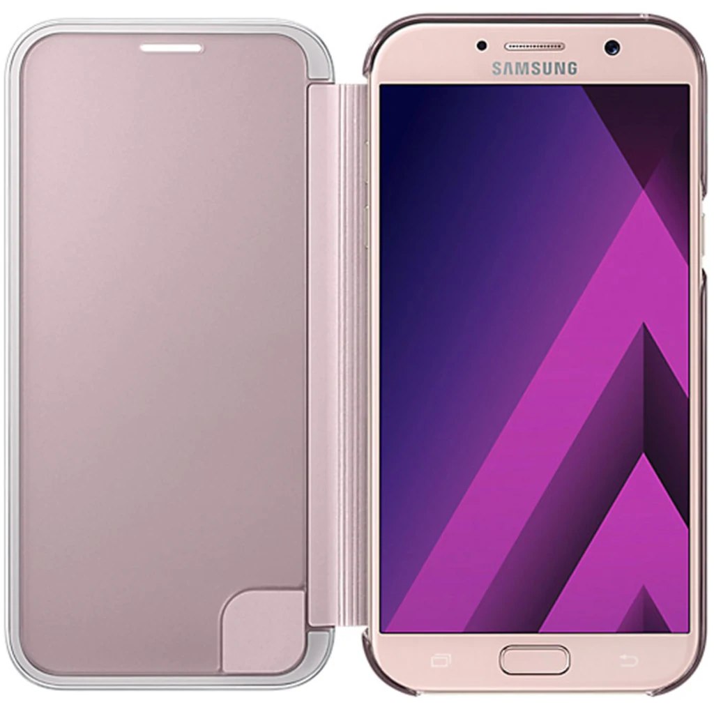 Чехол Samsung Clear View Cover Pink для Samsung A520 Galaxy A5 2017 (EF-ZA520CPEGRU)