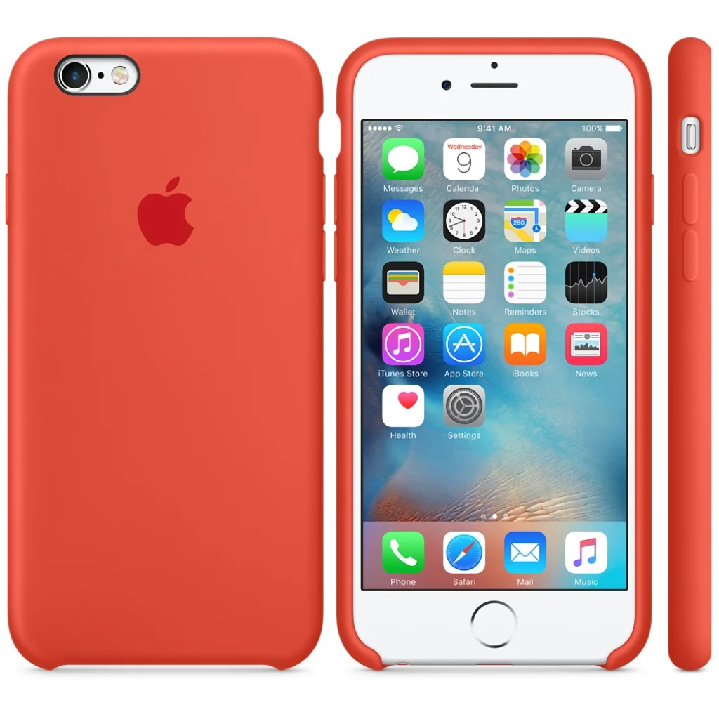 Чехол Apple iPhone 6s Silicone Case Orange MKY62