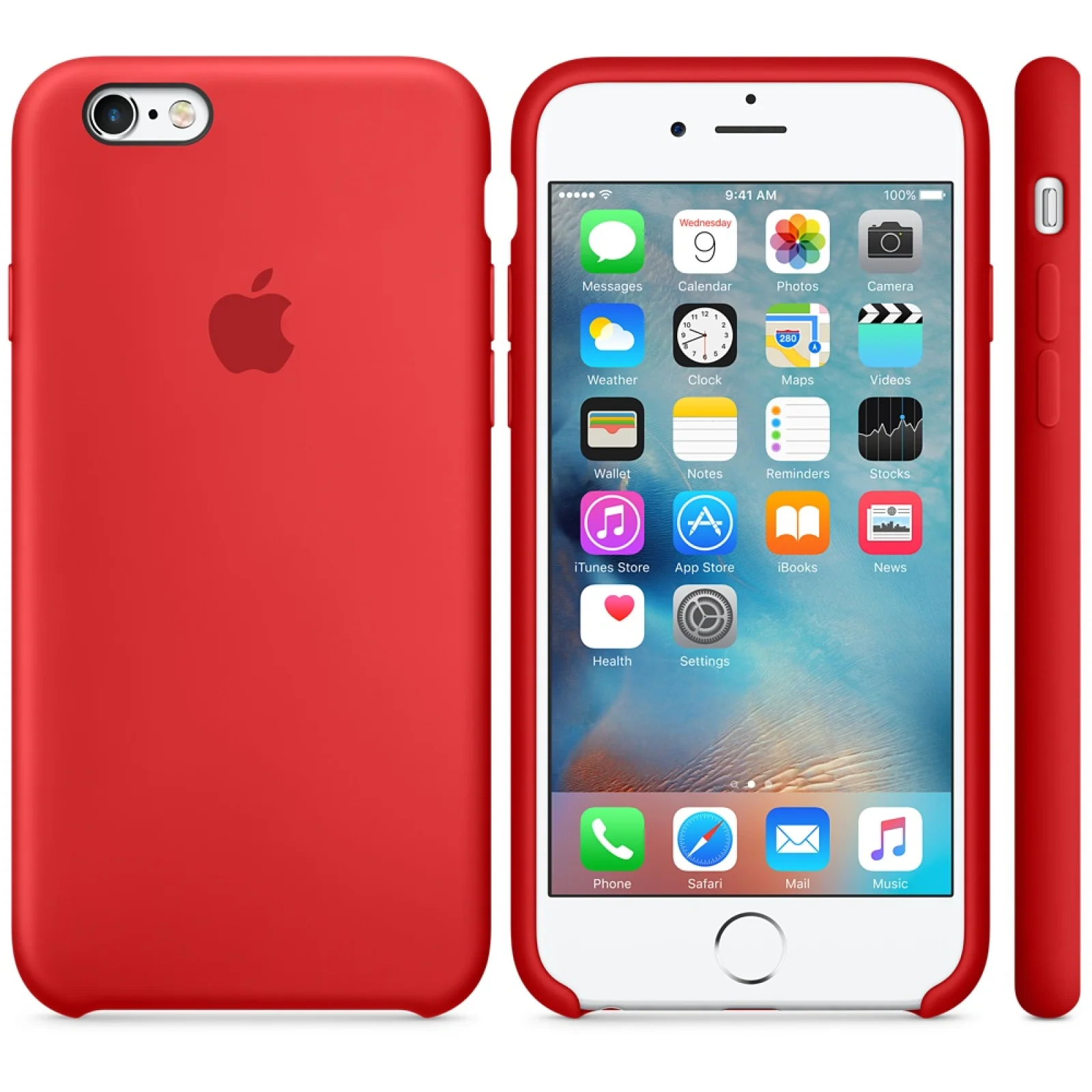 Чехол Apple iPhone 6s Silicone Case Product Red MKY32