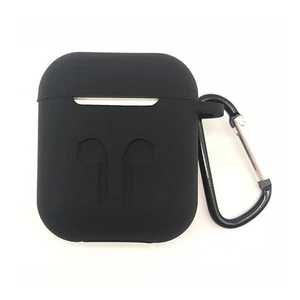 Колір: Чорний - Чохол Airpods Silicone Soft Case Clip Black
