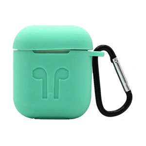 Колір: Зелений - Чохол Airpods Silicone Soft Case Clip Mint Green