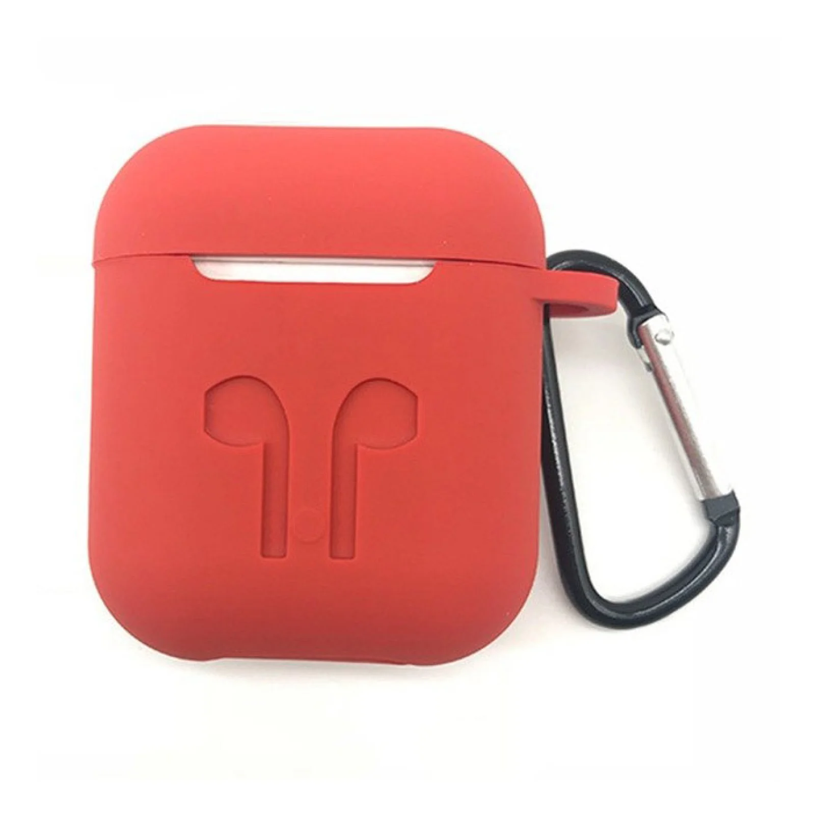 Чохол Airpods Silicone Soft Case Clip Red