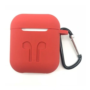 Чохол Airpods Silicone Soft Case Clip Red