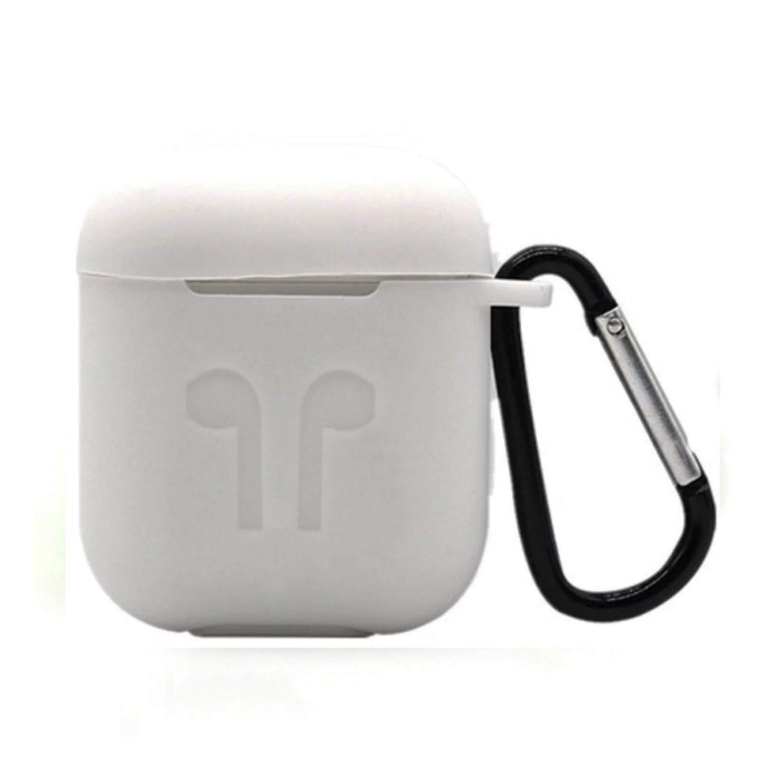 Чехол Airpods Silicone Soft Case Clip White