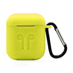 Колір: Жовтий - Чохол Airpods Silicone Soft Case Clip Yellow