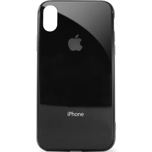 Цвет: Черный - Чехол Apple iPhone X, iPhone XS Silicone Glass Case Black