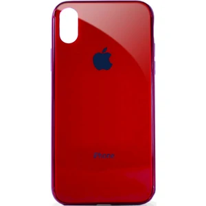 Чехол Apple iPhone X, iPhone XS Silicone Glass Case Red