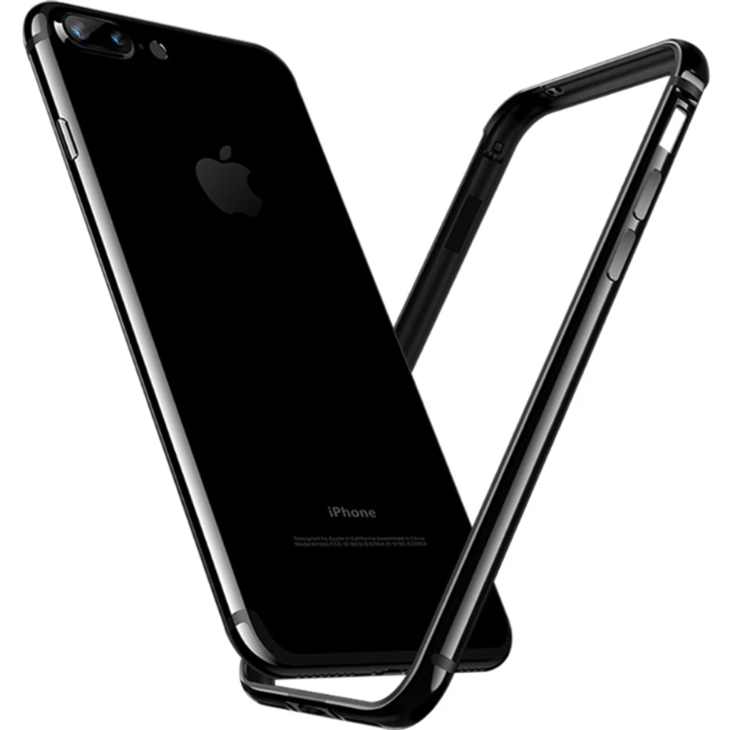 Бампер Bumper Metalic Slim Black для iPhone 7 Plus