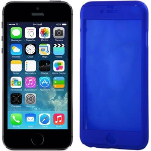 Цвет: Синий - Чехол Full Protection 360 Case & Glass Blue для iPhone 5, iPhone 5s, iPhone SE