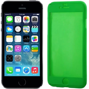 Цвет: Зеленый - Чехол Full Protection 360 Case & Glass Green для iPhone 5, iPhone 5s, iPhone SE