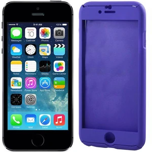 Цвет: Фиолетовый - Чехол Full Protection 360 Case & Glass Violet для iPhone 5, iPhone 5s, iPhone SE