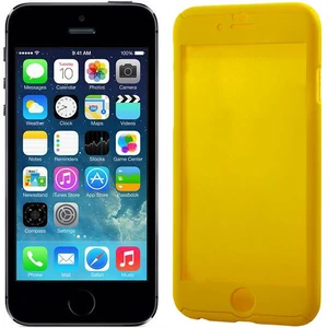 Цвет: Желтый - Чехол Full Protection 360 Case & Glass Yellow для iPhone 5, iPhone 5s, iPhone SE