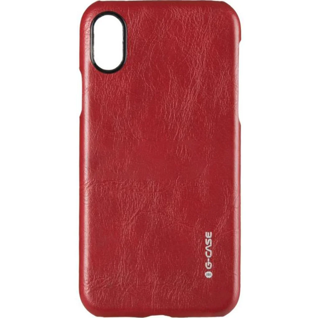 Чехол Apple iPhone X, iPhone XS G-Case Boa Series PU Leather Case Red