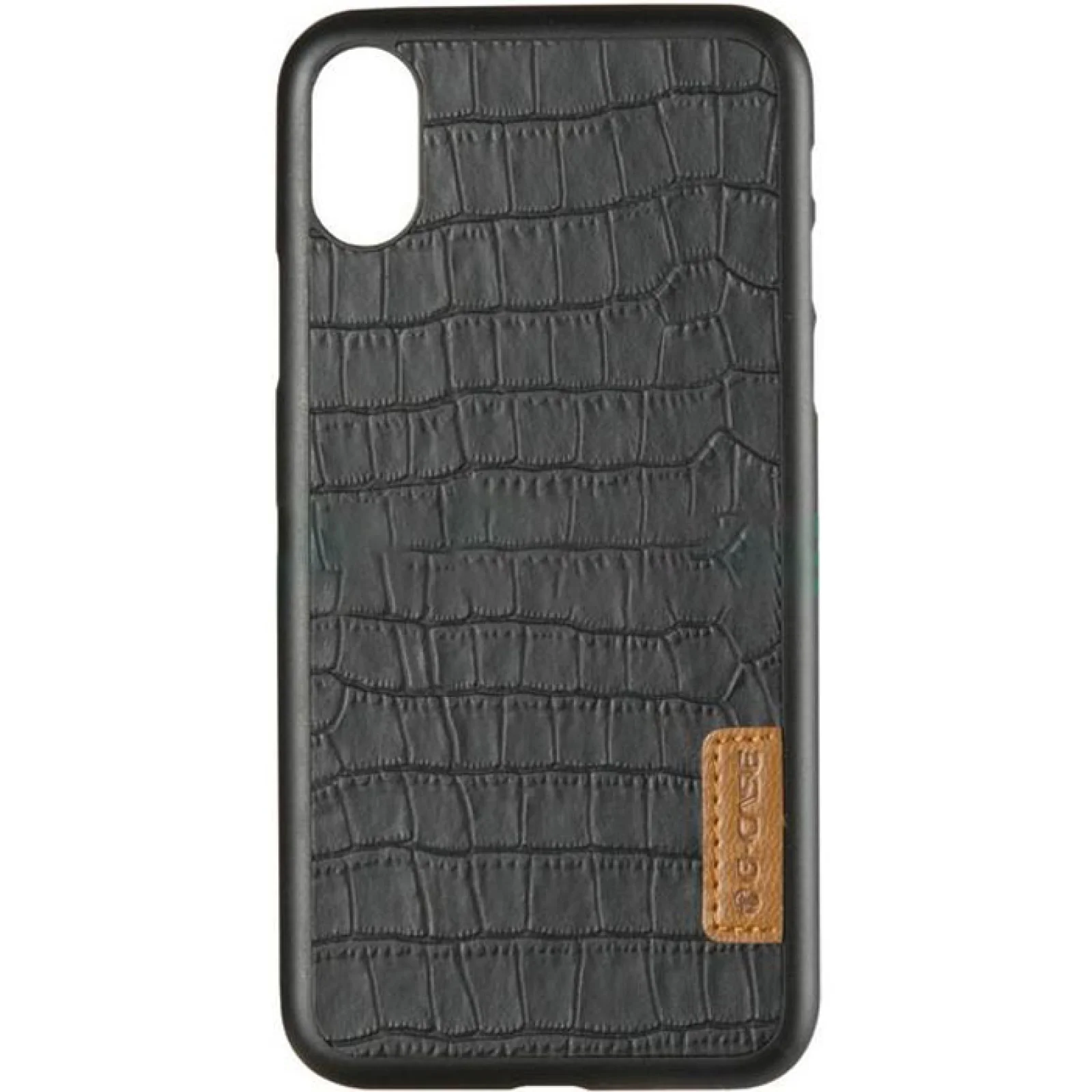 Чехол Apple iPhone X, iPhone XS G-Case Dark Series Crocodile Pattern PU PP Case Black