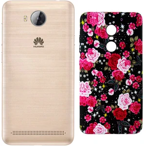 Цвет: Черный - Чехол Huawei Y3II Inavi Gallery Silicone Case (03) Roses Black