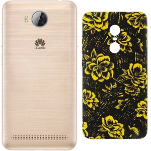 Цвет: Черный - Чехол Huawei Y3II Inavi Gallery Silicone Case (04) Flower Black