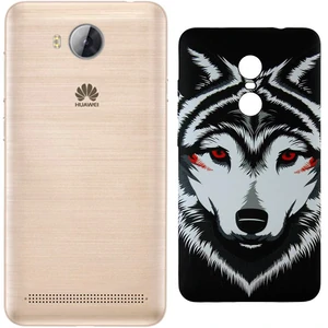 Цвет: Черный - Чехол Huawei Y3II Inavi Gallery Silicone Case (05) Wolf Head Black