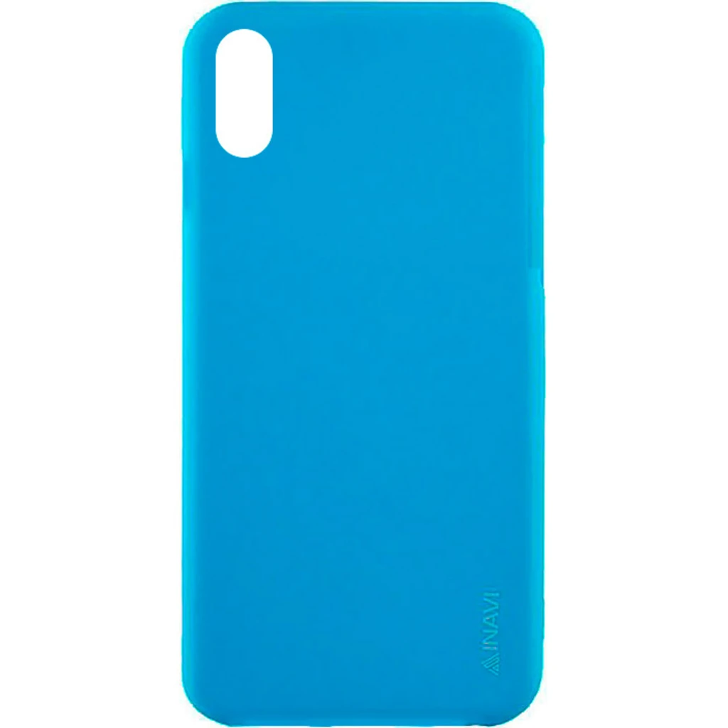Чехол iPhone X Inavi Simple Color Silicone Case Blue