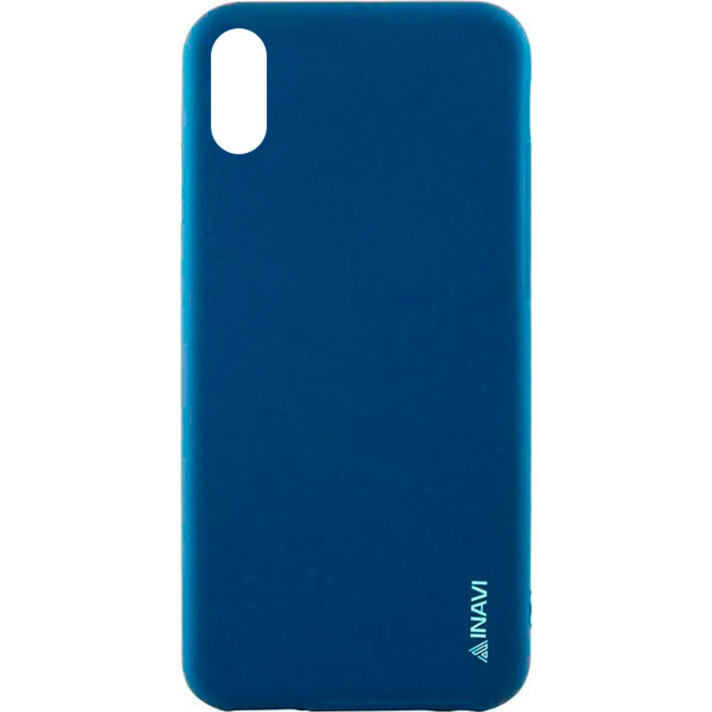 Чехол iPhone X Inavi Simple Color Silicone Case Dark Blue