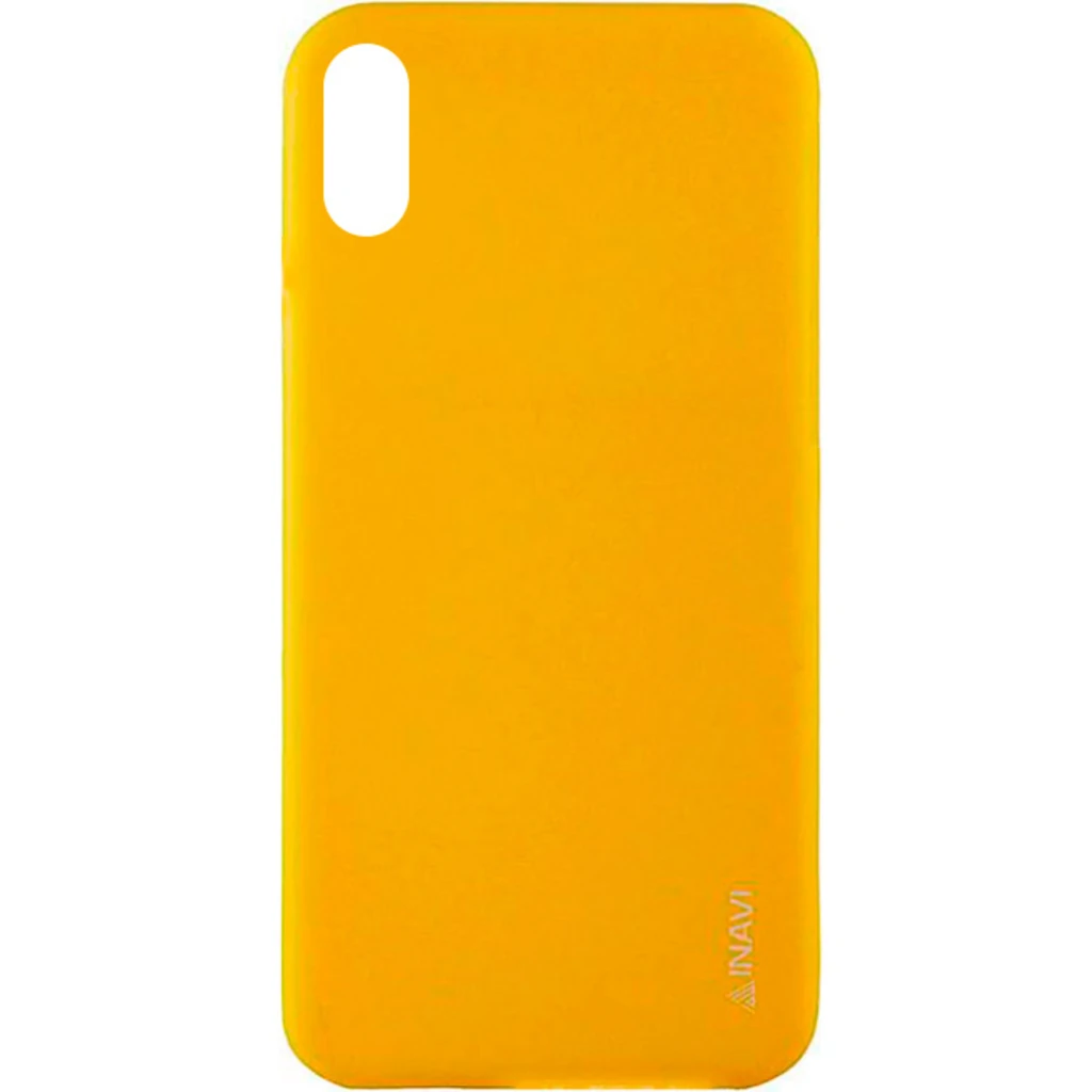 Чехол iPhone X Inavi Simple Color Silicone Case Yellow