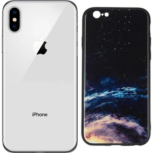 Цвет: Черный - Чехол iPaky Glass Print Space для iPhone X, iPhone XS