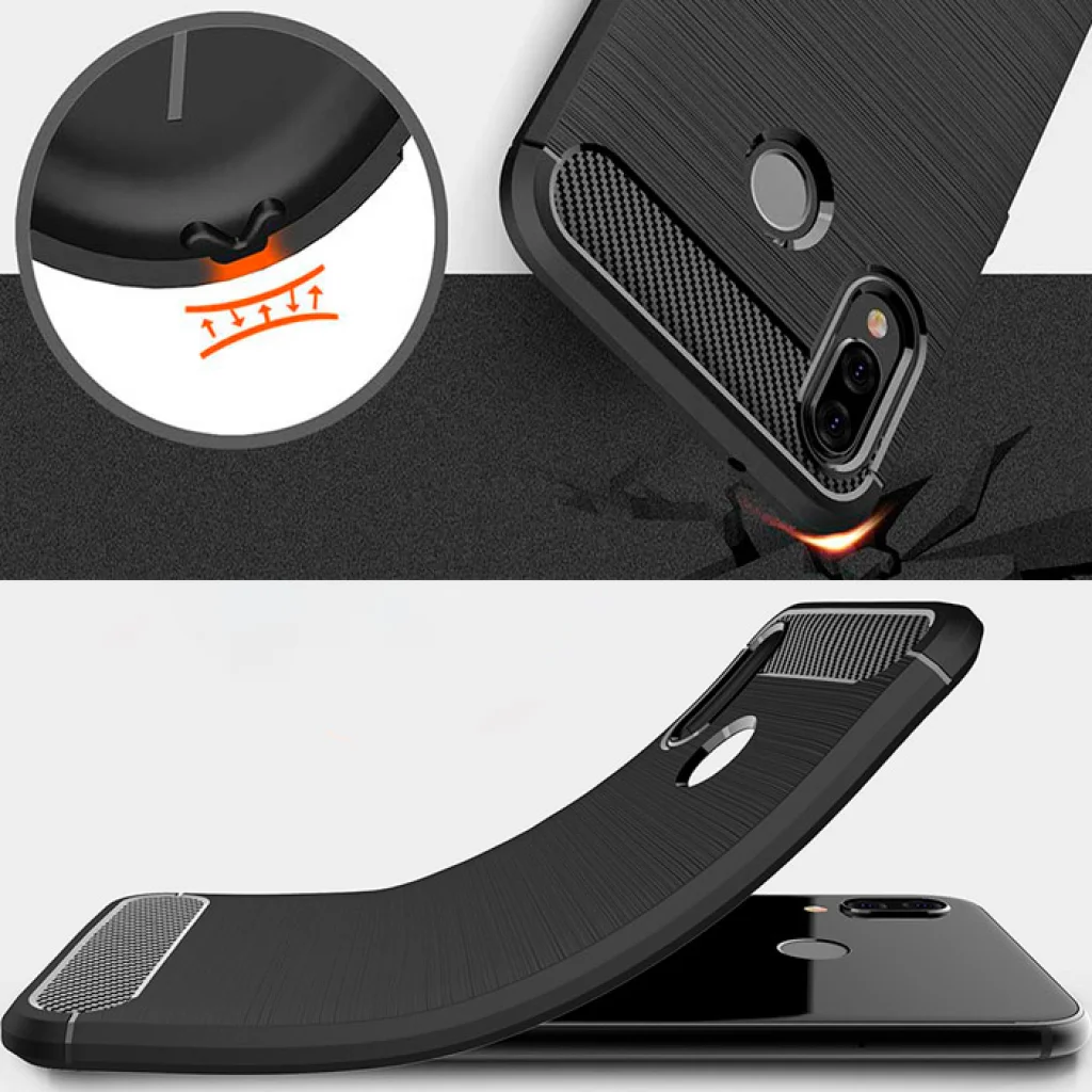 Чехол Ipaky TPU Shockproof Lasi Series Black для Huawei P20 Lite