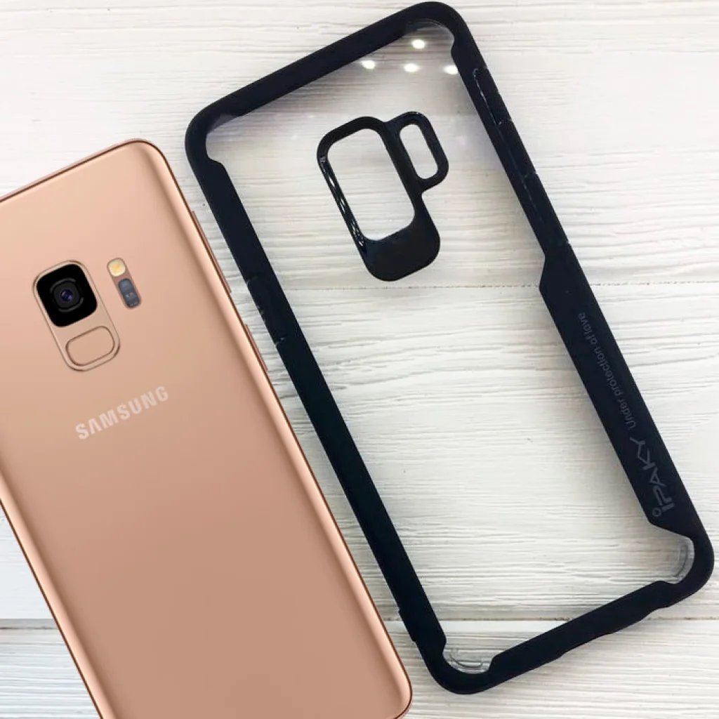 Чехол Ipaky LuckCool TPU+PC Transparent Silicon Case Black для Samsung G960 Galaxy S9
