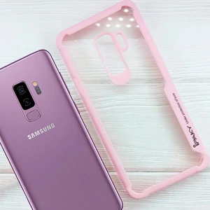 Цвет: Розовый - Чехол Ipaky LuckCool TPU+PC Transparent Silicon Case Pink для Samsung G965 Galaxy S9 Plus