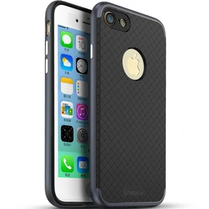 Цвет: Черный - Чехол Ipaky TPU+PC Frame Silicon Case Black для iPhone 8