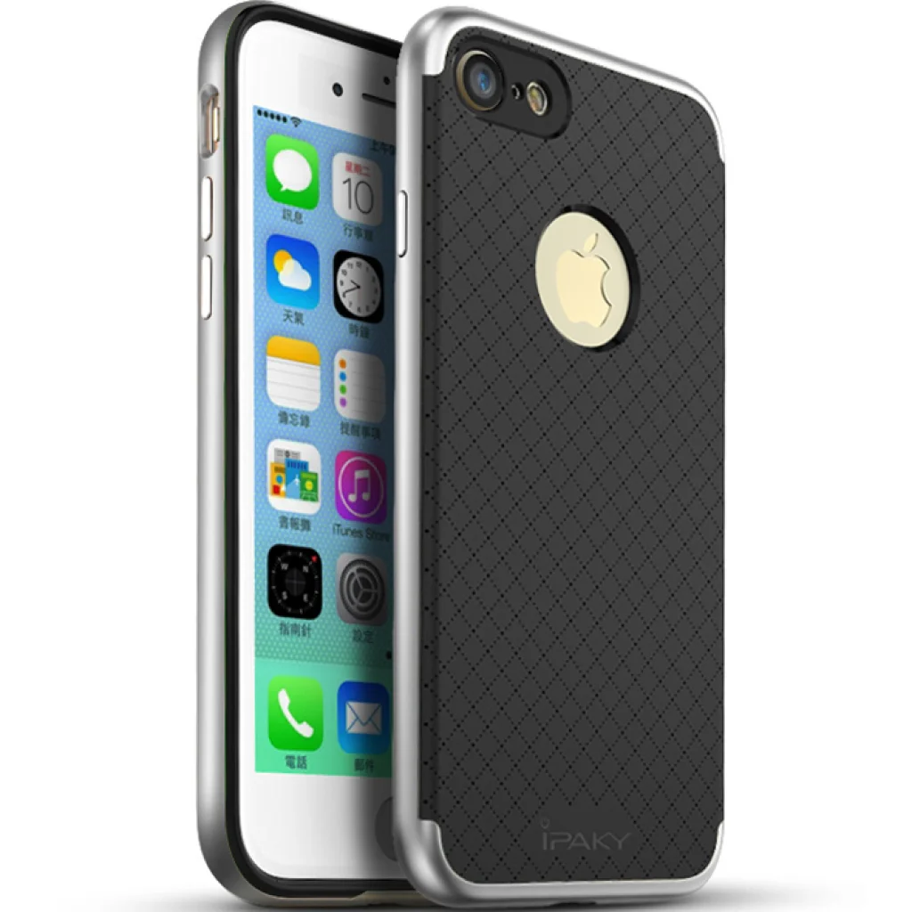 Чохол Ipaky TPU + PC Frame Silicon Case Silver для iPhone 8