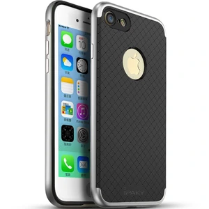 Цвет: Серебристый - Чехол Ipaky TPU+PC Frame Silicon Case Silver для iPhone 8