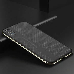 Цвет: Золотой - Чехол Ipaky TPU+PC Frame Silicon Case Gold для iPhone X