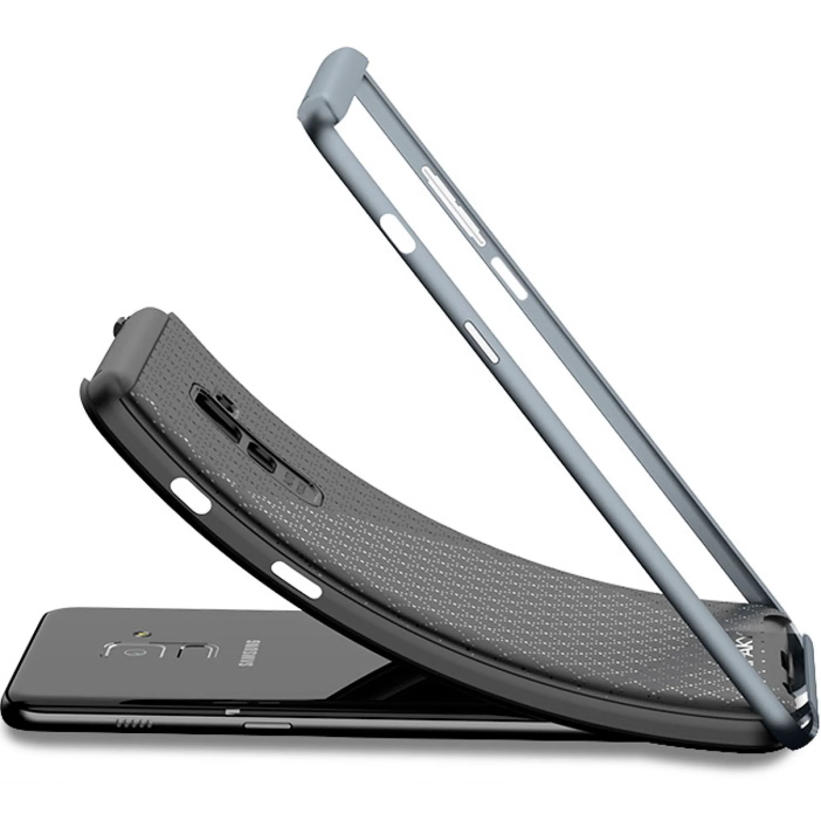 Чехол Ipaky TPU+PC Frame Silicon Case Gray для Samsung A730 Galaxy A8 Plus 2018