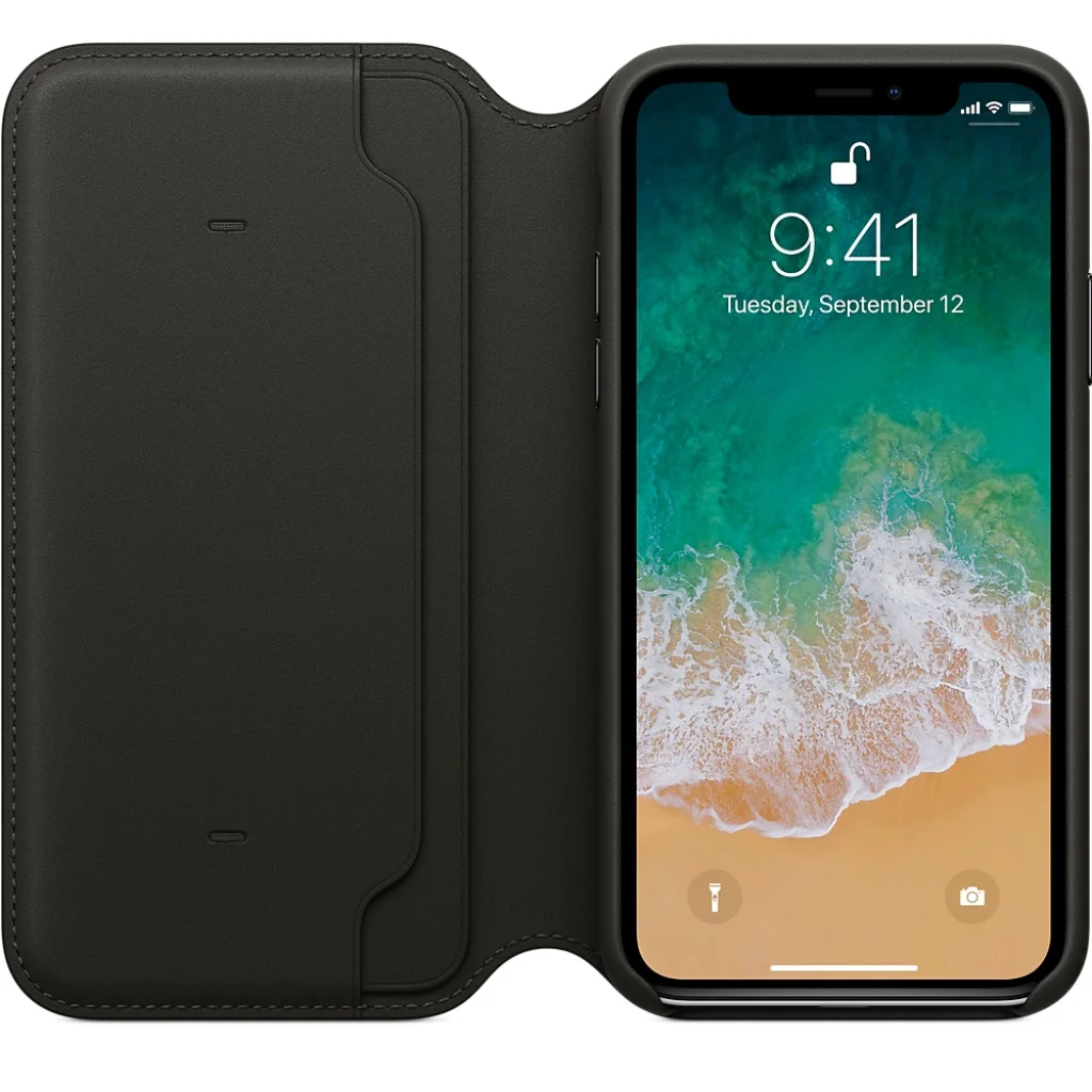 Чохол Apple iPhone X Leather Folio Black (MQRV2)