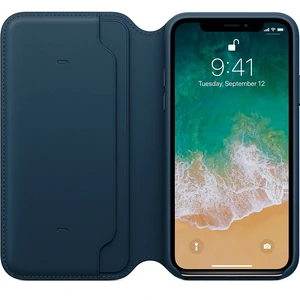 Чохол Apple iPhone X Leather Folio Cosmos Blue (MQRW2)