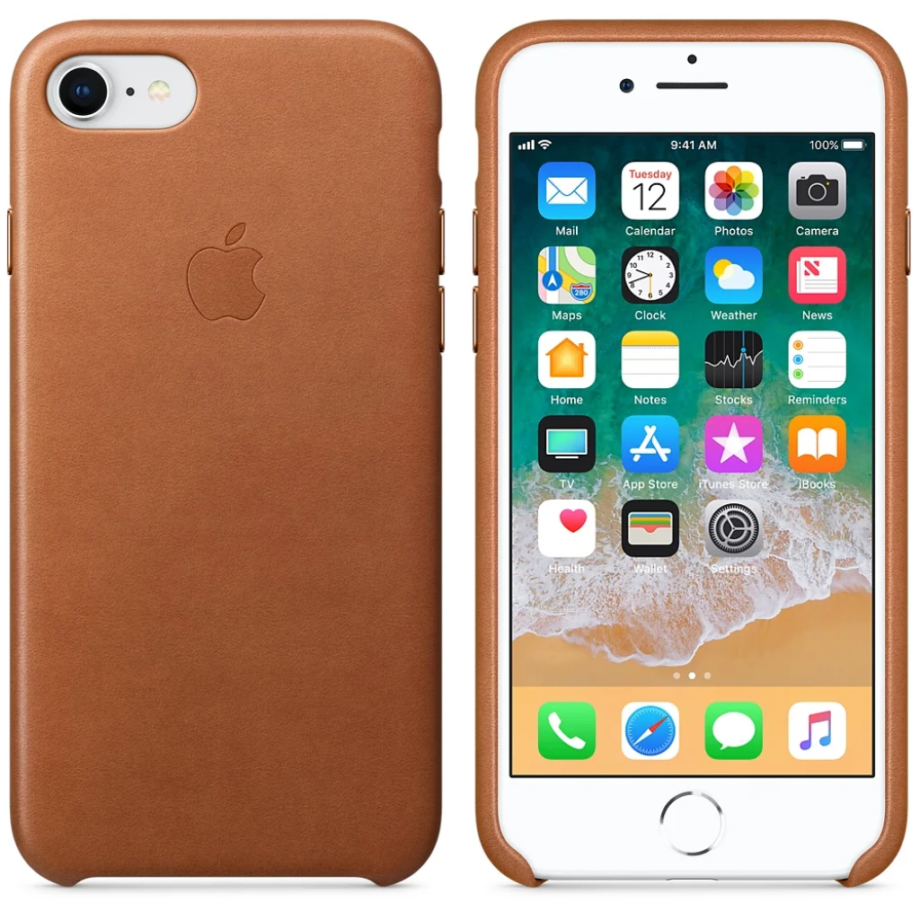 Чохол Apple iPhone 8, iPhone 7 Leather Case Saddle Brown MQH72