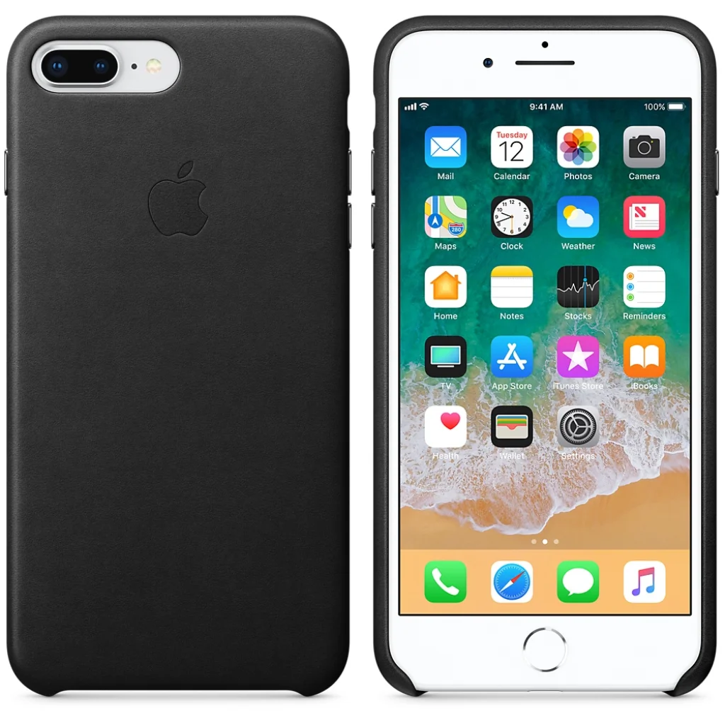 Чохол Apple iPhone 8 Plus, iPhone 7 Plus Leather Case Black MQHM2