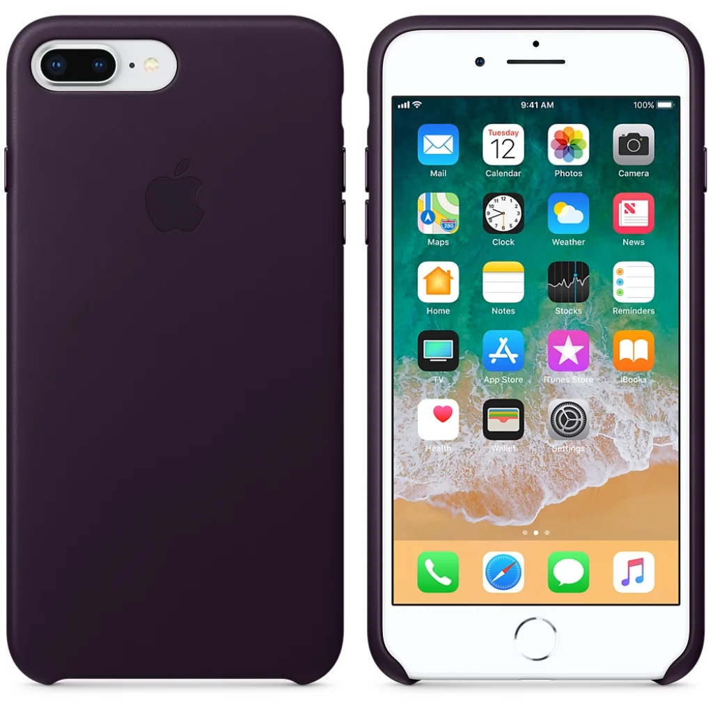Чохол Apple iPhone 8 Plus, iPhone 7 Plus Leather Case Dark Aubergine MQHQ2