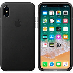 Колір: Чорний - Чохол Apple iPhone X Leather Case Black (MQTD2)