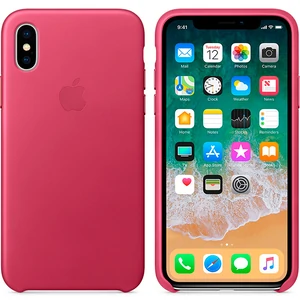 Чохол Apple iPhone X Leather Case Pink Fuchsia (MQTJ2)